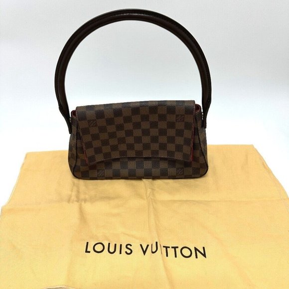 Authentic LOUIS VUITTON N51158 Damier Mini Looping SPO Special Order Tote Bag - Picture 1 of 13